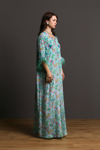 Green Butterflies Kaftan