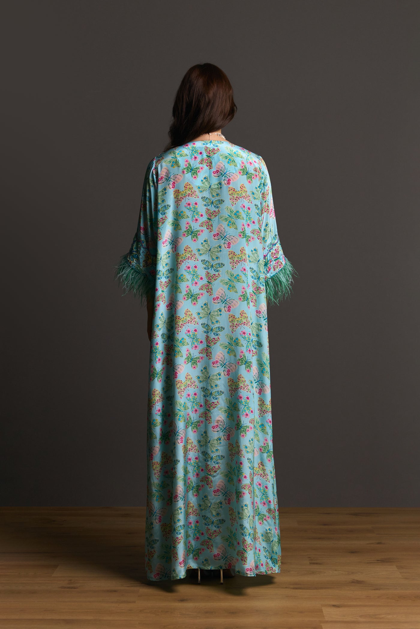 Green Butterflies Kaftan