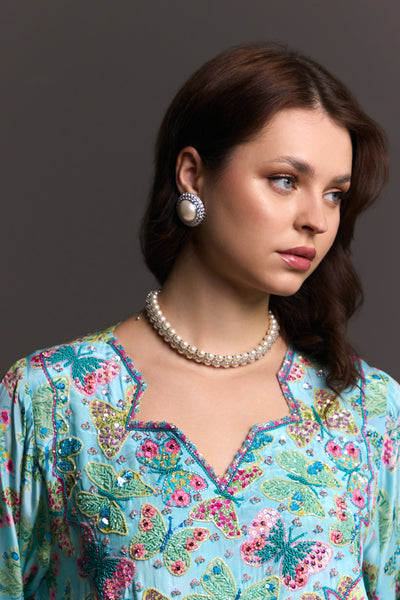 Green Butterflies Kaftan