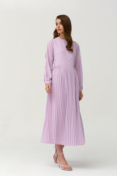 Light Purple Crepe Long Fancy Kaftan By Dulce Couture