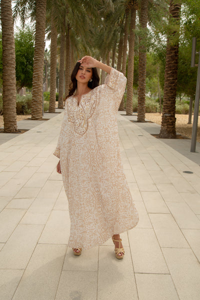 Beige Oversize Kaftan by Dulce Couture