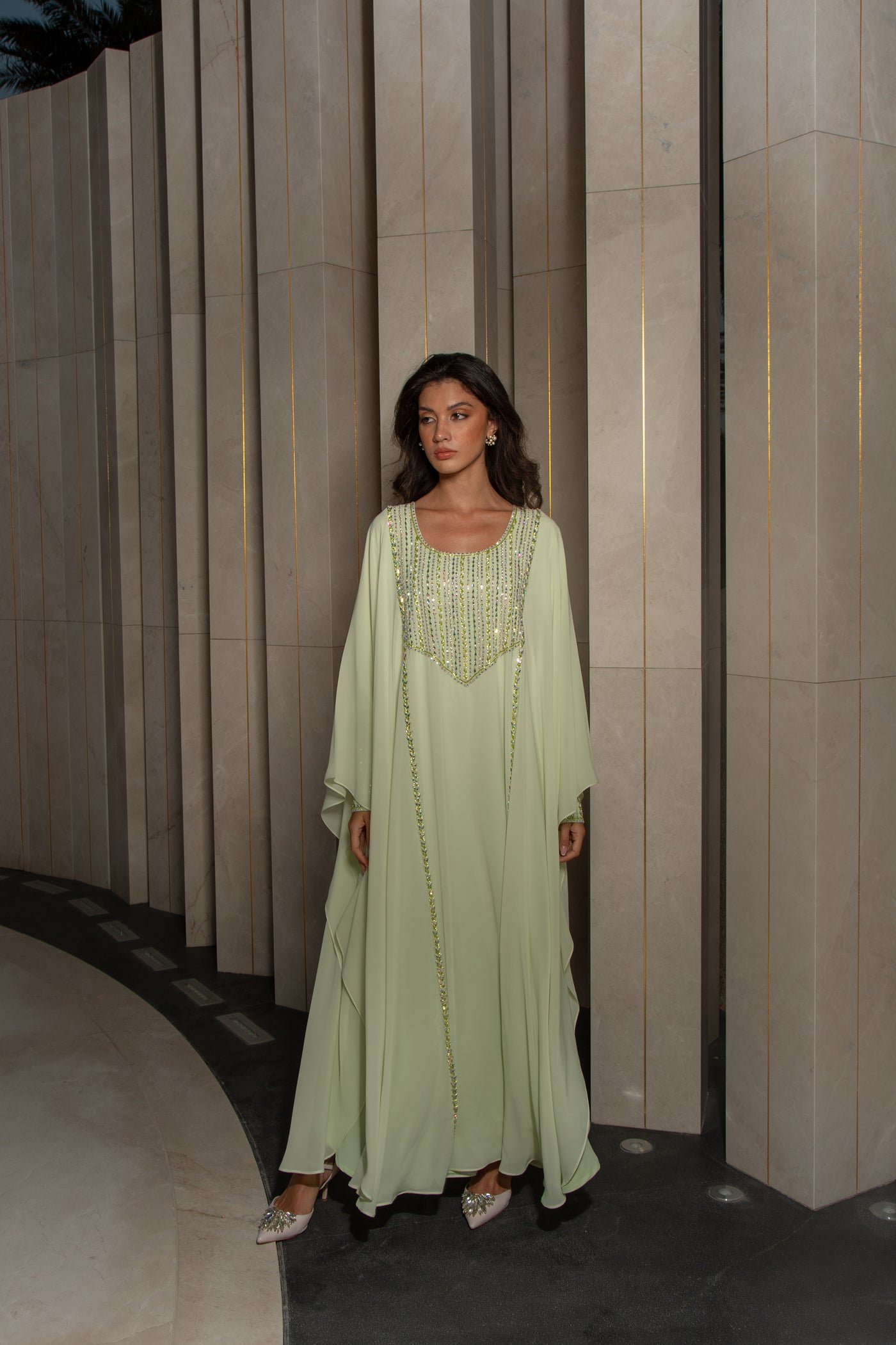 Green Modest Thoob By Dulce Couture